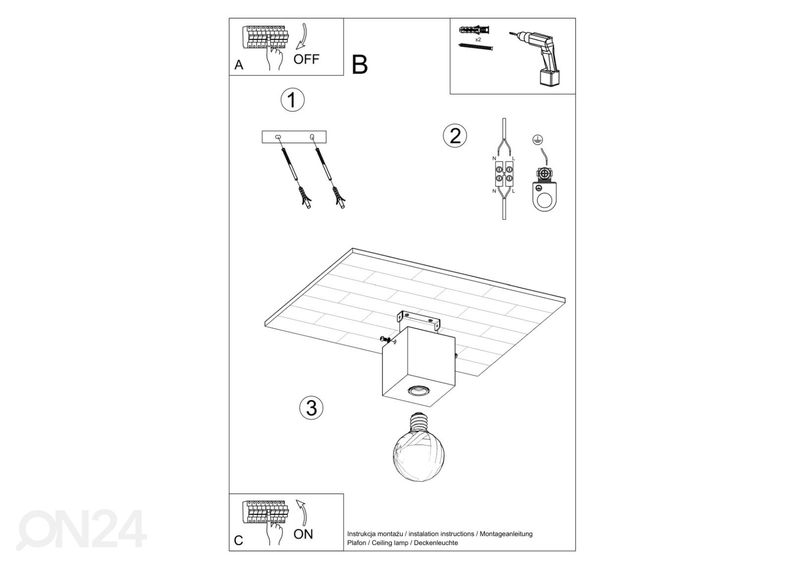 Kattovalaisin Ariz, betoni kuvasuurennos