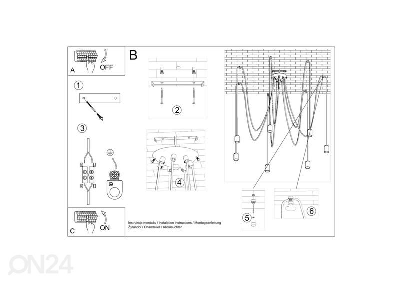 Kattovalaisin Edison 7, musta kuvasuurennos