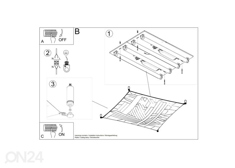Kattovalaisin Luna 2, valkoinen kuvasuurennos