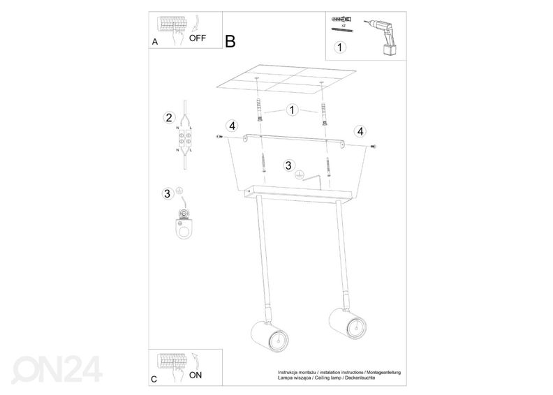 Kattovalaisin Norano 2, musta kuvasuurennos