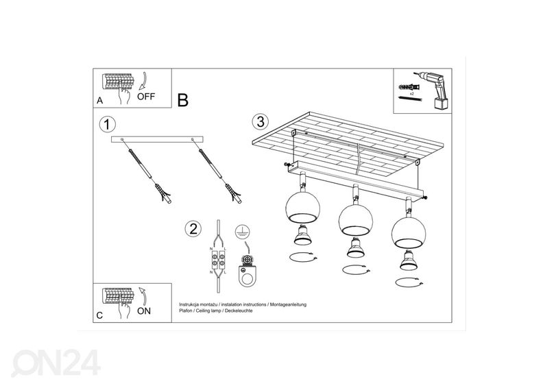 Kattovalaisin Oculare 3, valkoinen kuvasuurennos