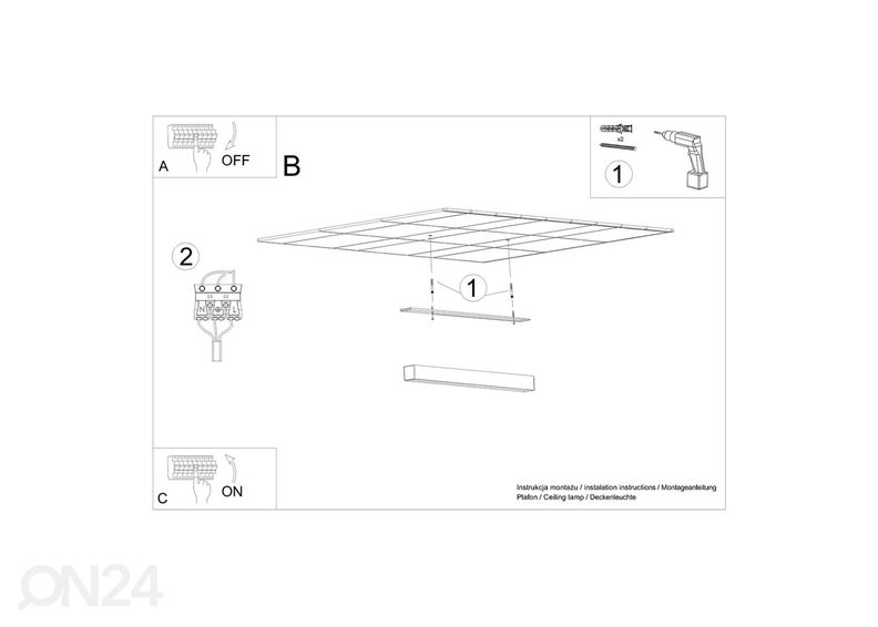 Kattovalaisin Pinne 67, valkoinen kuvasuurennos