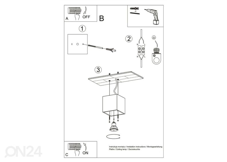 Kattovalaisin Quad 1, antrasiitti kuvasuurennos