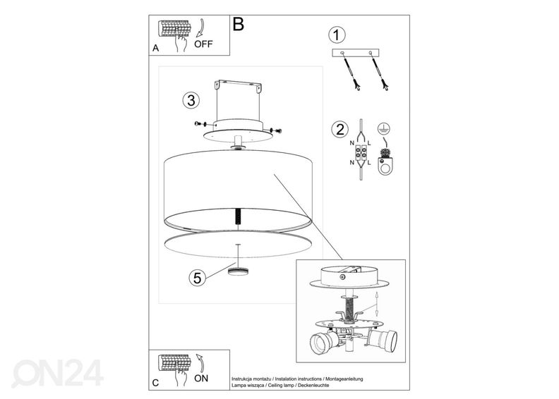 Kattovalaisin Skala 30, valkoinen kuvasuurennos