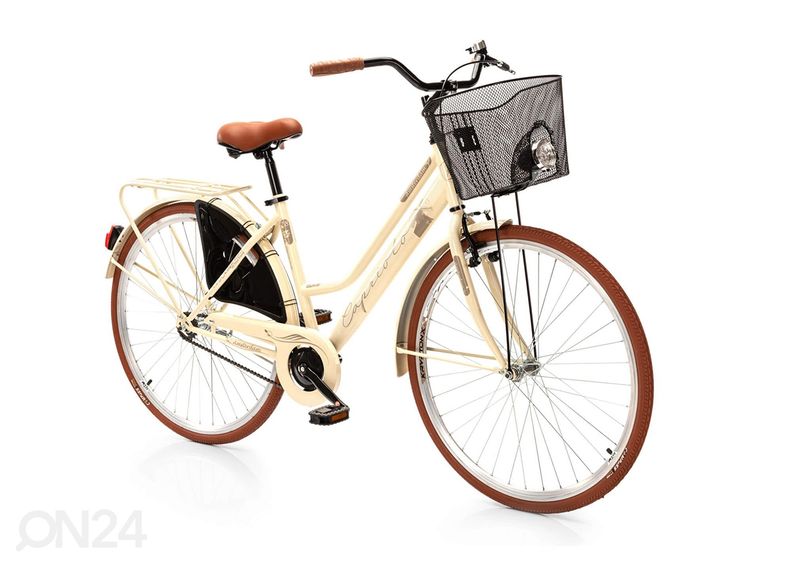 Kaupunkipyörä CITY AMSTERDAM LADY, kermanvalkoinen kuvasuurennos