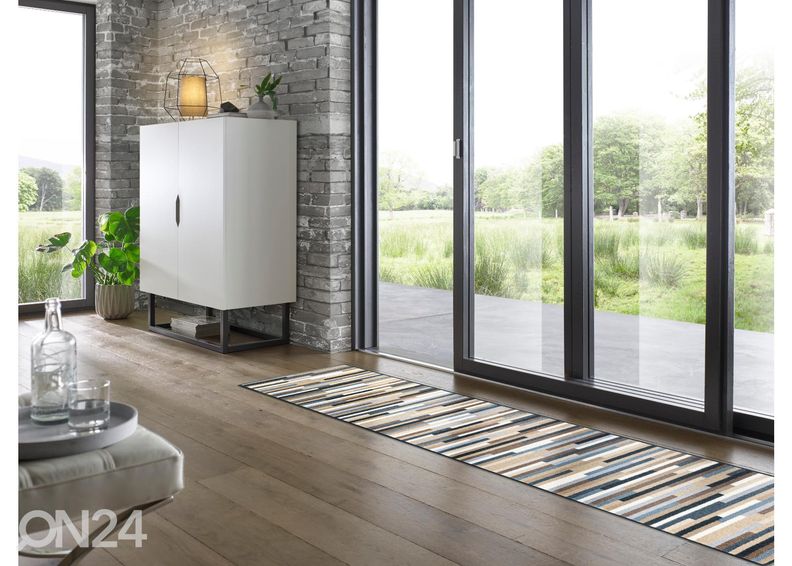 Käytävämatto Mikado Stripes nature 60x240 cm kuvasuurennos