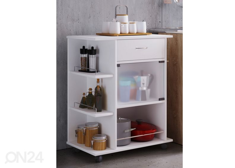Keittiöhylly pyörillä Pocis 65 cm kuvasuurennos