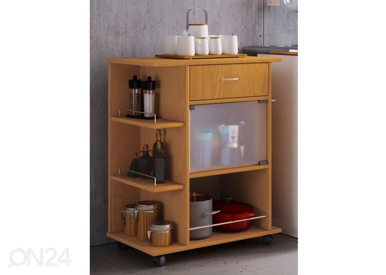 Keittiöhylly pyörillä Pocis 65 cm kuvasuurennos