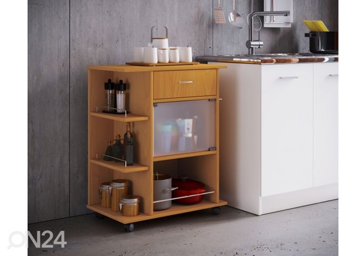 Keittiöhylly pyörillä Pocis 65 cm kuvasuurennos