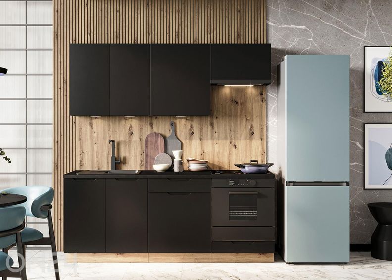 Keittiökalusteet Isabela 200 cm + LED kuvasuurennos