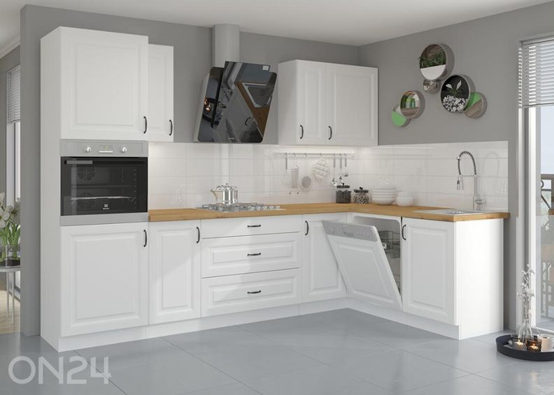 Keittiökalusteet Retro I 218 cm + LED kuvasuurennos