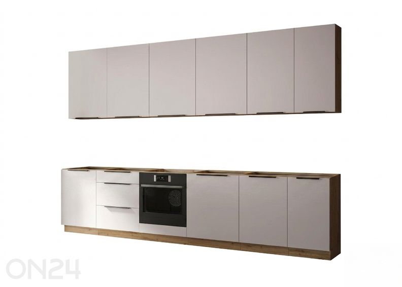 Keittiökalusteet Solea II 330 cm + LED kuvasuurennos