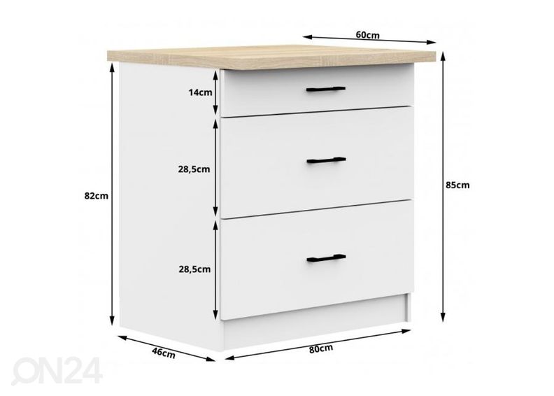 Keittiön alakaappi 80 cm kuvasuurennos