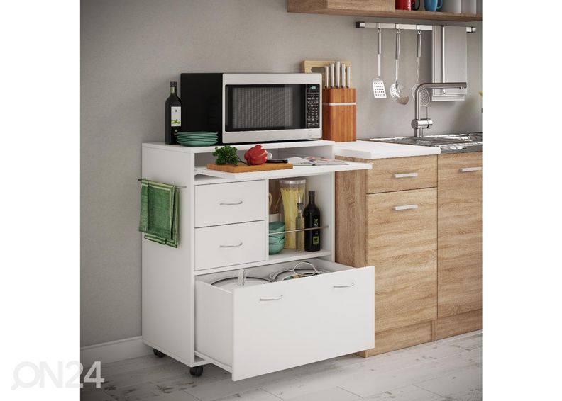 Keittiön kaappi pyörillä Kicha kuvasuurennos