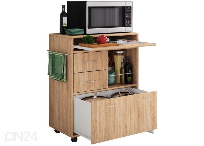 Keittiön kaappi pyörillä Kicha kuvasuurennos