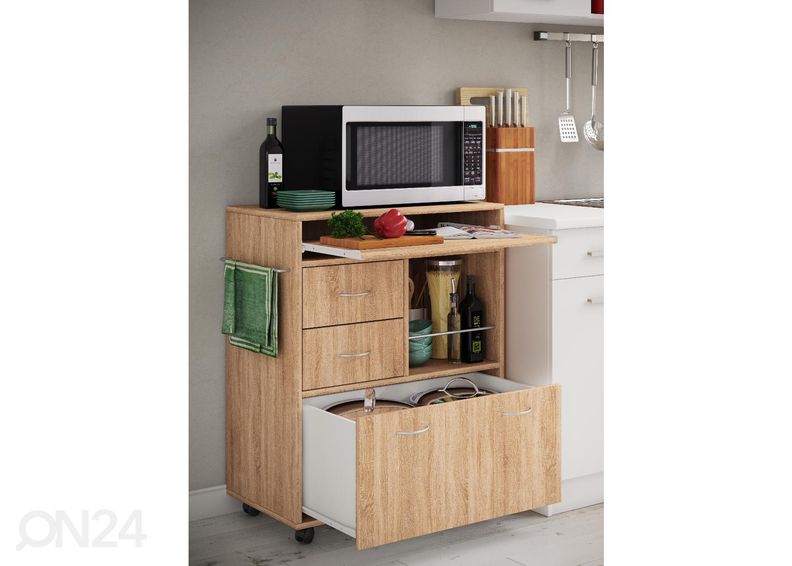 Keittiön kaappi pyörillä Kicha kuvasuurennos