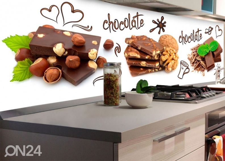 Keittiön välitila Chocolate 260x60 cm kuvasuurennos