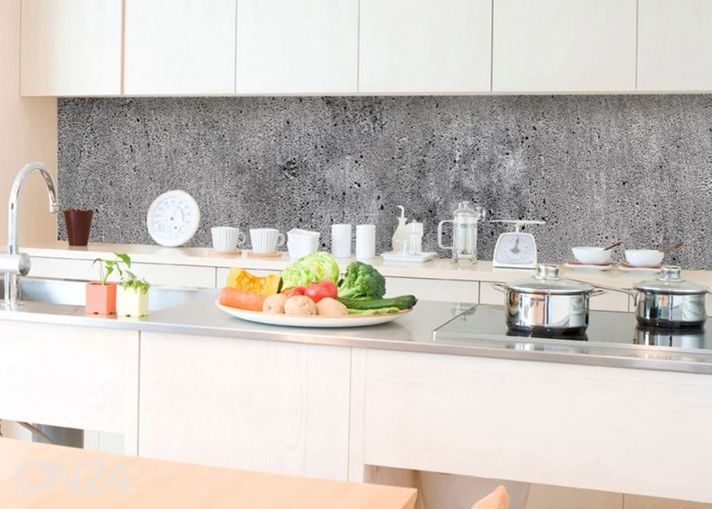 Keittiön välitila Concrete 350x60 cm kuvasuurennos