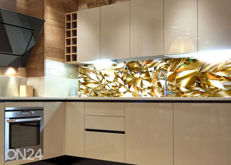 Keittiön välitila Golden Crystal 350x60 cm kuvasuurennos