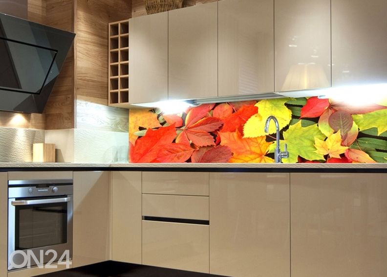 Keittiön välitila Leaves 180x60 cm kuvasuurennos