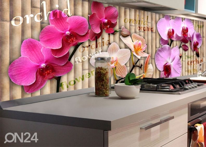 Keittiön välitila Orchid 180x60 cm kuvasuurennos