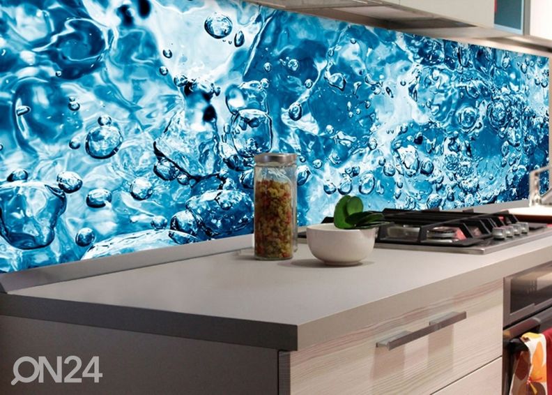 Keittiön välitila Sparkling water 180x60 cm kuvasuurennos