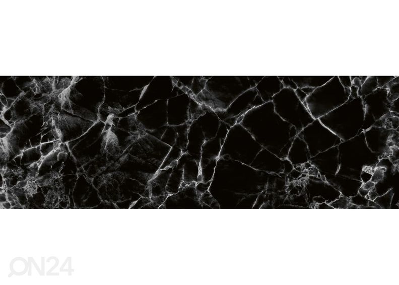 Keittiön välitilan tapetti Black marble decorative design 180x60 cm kuvasuurennos
