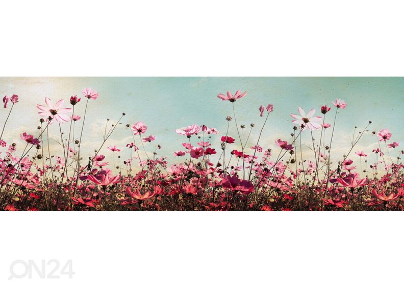 Keittiön välitilan tapetti Cosmos flowers 180x60 cm kuvasuurennos