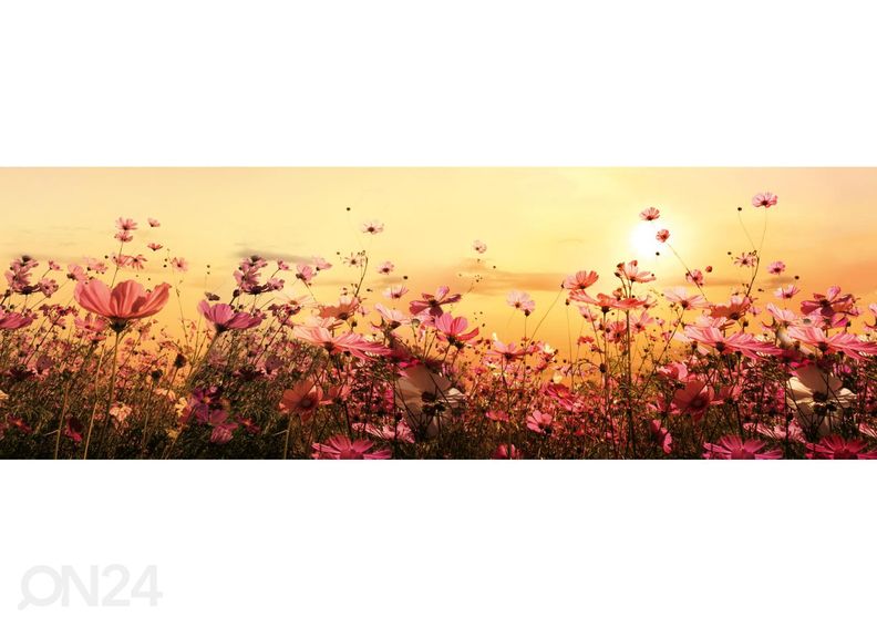 Keittiön välitilan tapetti Flower field 180x60 cm kuvasuurennos