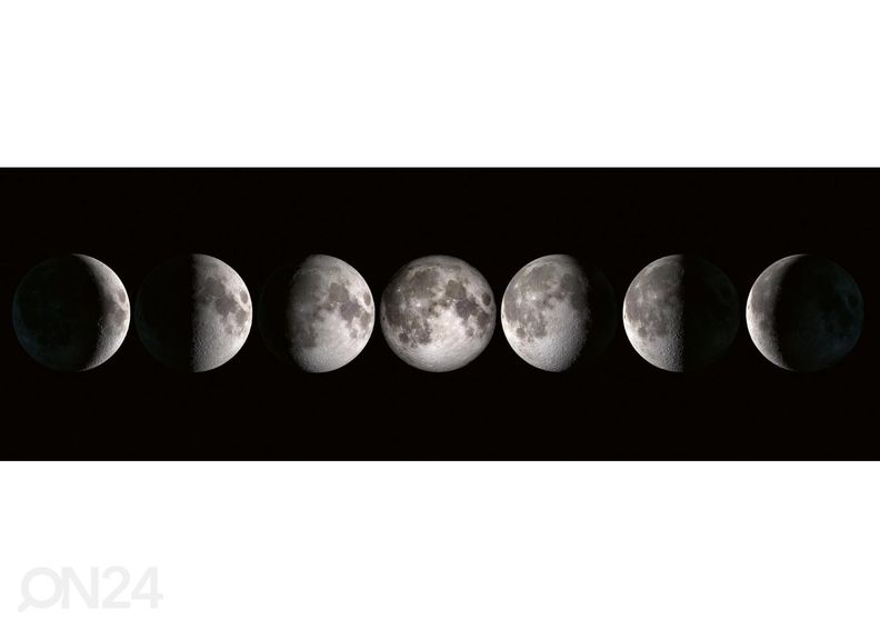Keittiön välitilan tapetti Moon phases 180x60 cm kuvasuurennos