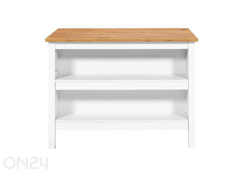 Keittiösaareke Julina, valkoinen / artisan-tammi kuvasuurennos