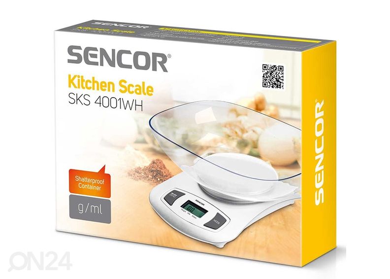 Keittiövaaka irrotettavalla kulholla Sencor SKS4001WH, valkoinen kuvasuurennos