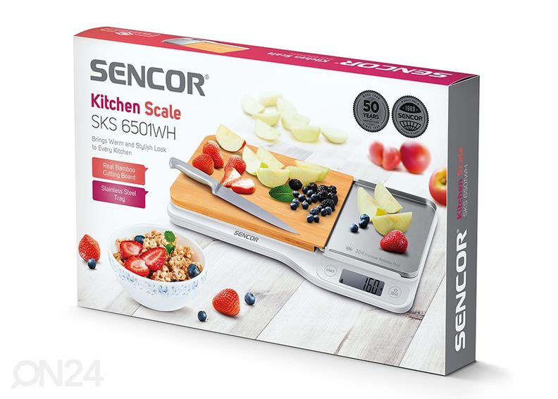 Keittiövaaka leikkuulaudalla Sencor SKS6501WH kuvasuurennos