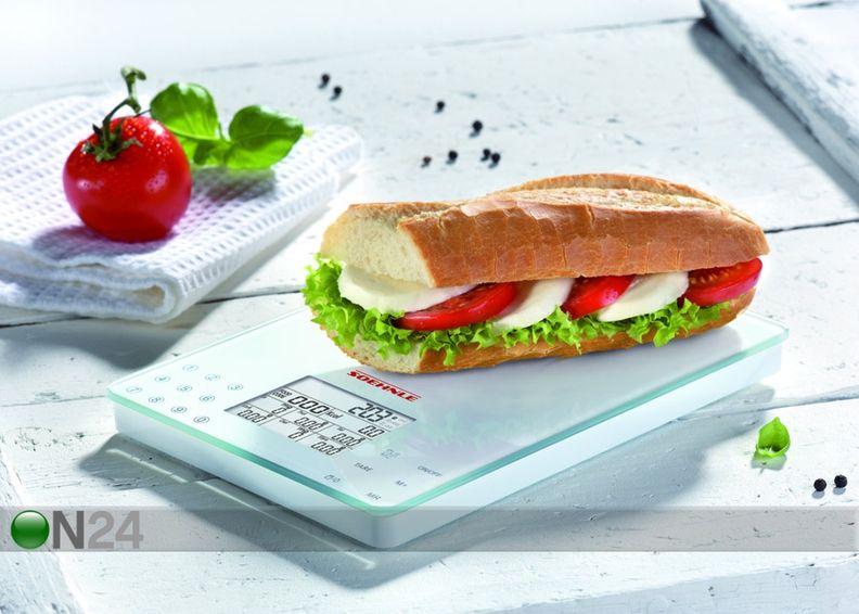 Keittiövaaka Soehnle ravintoarvon mittaamiseen kuvasuurennos