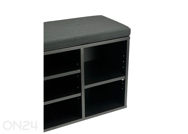Kenkähylly/penkki 100 cm, musta kuvasuurennos