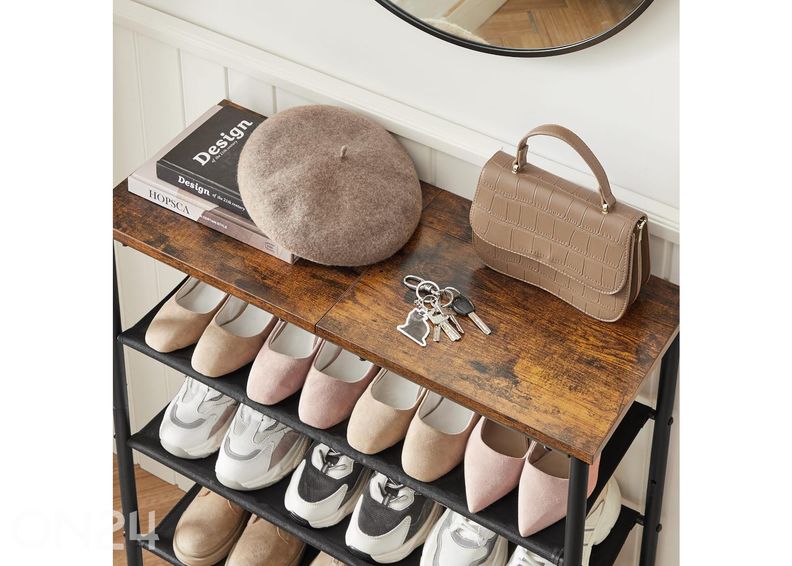 Kenkähylly, ruskea/musta kuvasuurennos