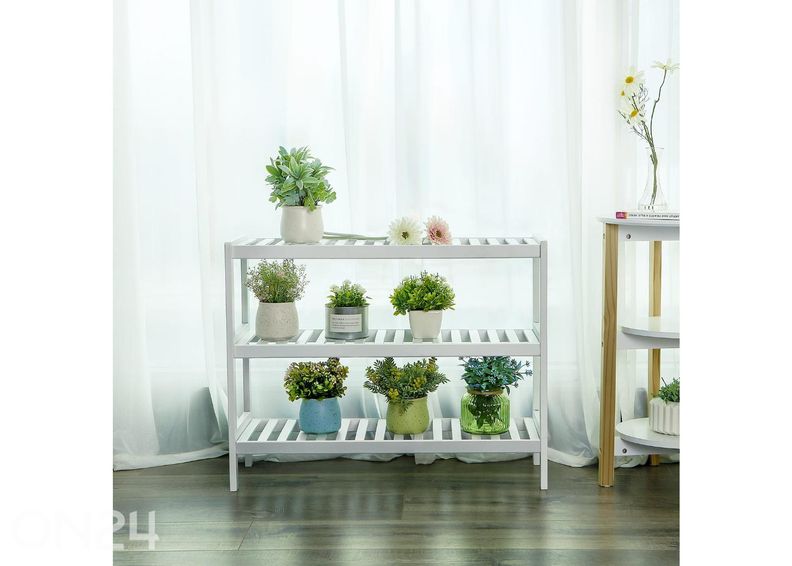 Kenkähylly, valkoinen kuvasuurennos