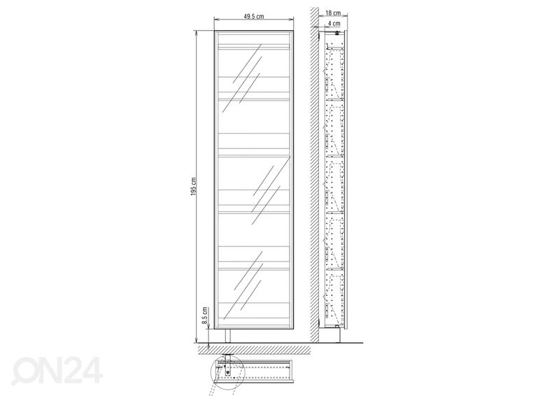 Kenkäkaappi 1189 kuvasuurennos