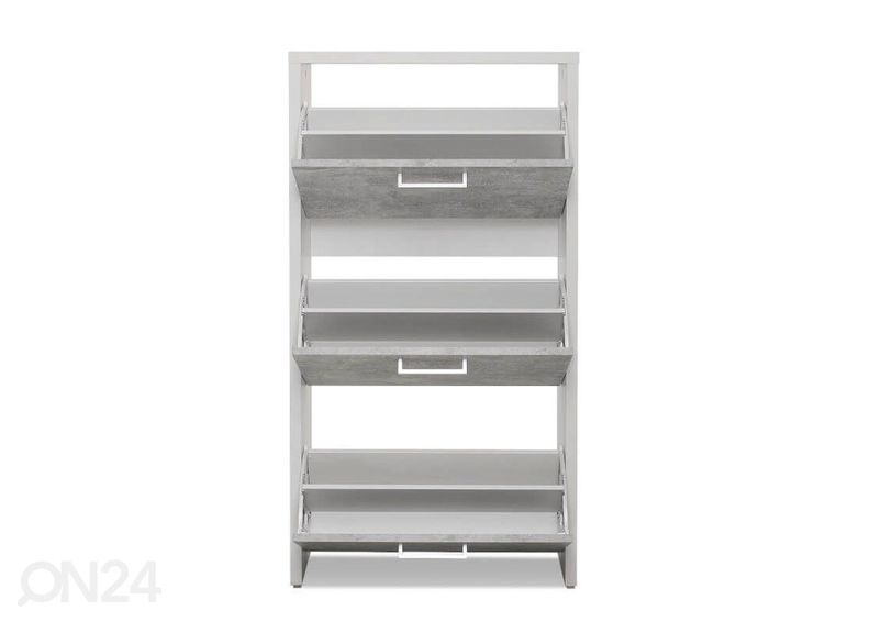 Kenkäkaappi Fulda, valkoinen/ harmaa kuvasuurennos