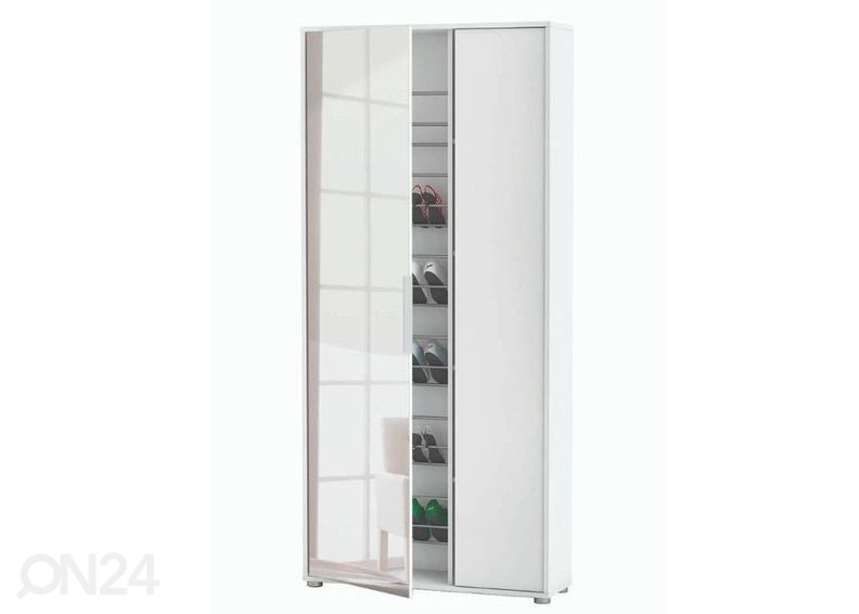 Kenkäkaappi peilillä Ebony 2u kuvasuurennos