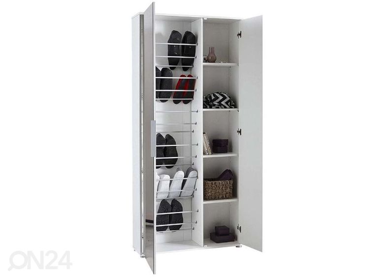 Kenkäkaappi peilillä Ebony 2u kuvasuurennos