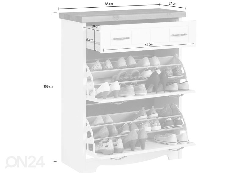 Kenkäkaappi Trinidad kuvasuurennos