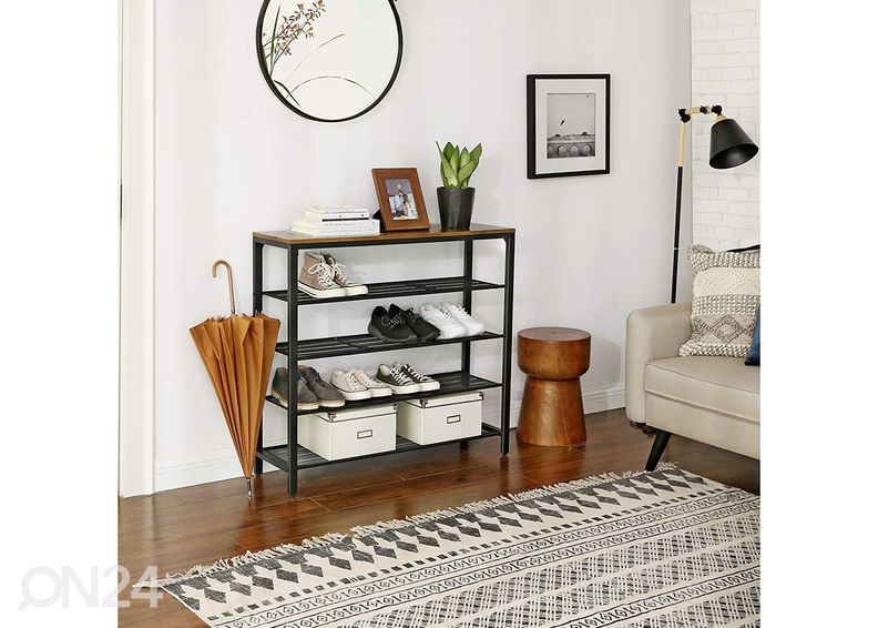 Kenkäteline 100 cm, ruskea / musta kuvasuurennos