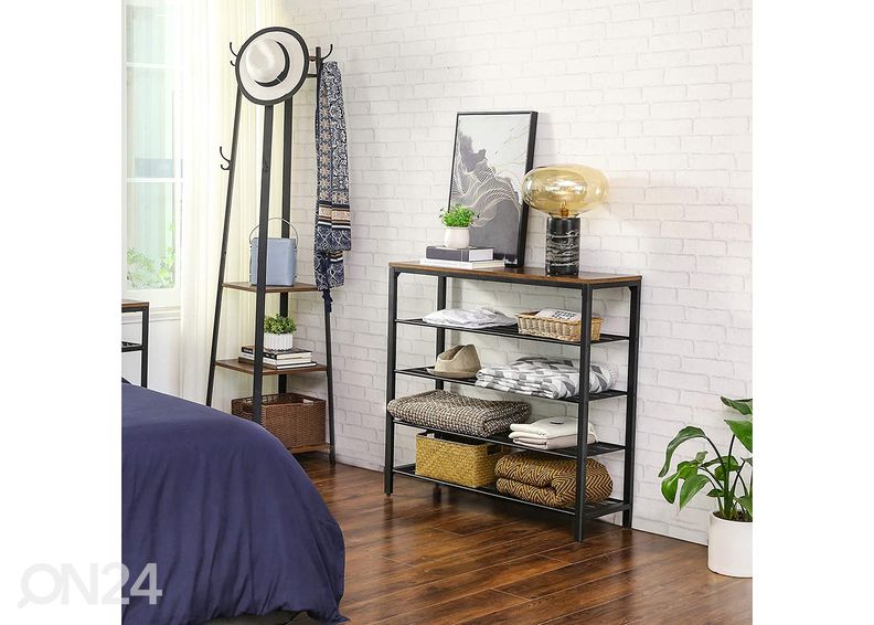 Kenkäteline 100 cm, ruskea / musta kuvasuurennos