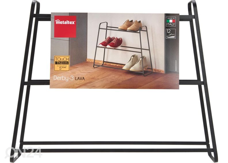 Kenkäteline Derby 3, 52x18x45 cm, musta kuvasuurennos