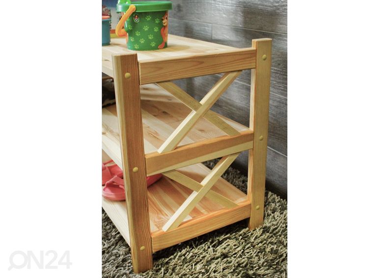 Kenkäteline Felix 2, luonnollinen mänty kuvasuurennos