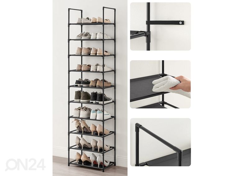 Kenkäteline, musta kuvasuurennos