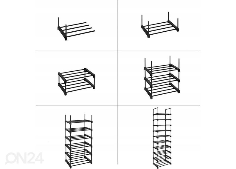 Kenkäteline, musta kuvasuurennos