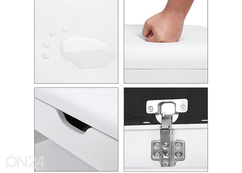 Kenkäteline / penkki, valkoinen kuvasuurennos