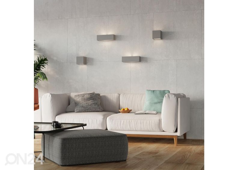 Keraaminen seinävalaisin Leo, harmaa kuvasuurennos